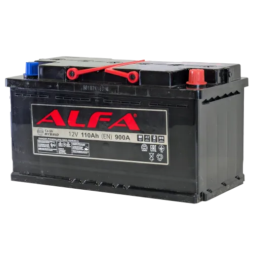 Аккумулятор ALFA Hybrid (110А/ч) 900A,R+