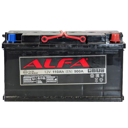 Аккумулятор ALFA Hybrid (110А/ч) 900A,R+