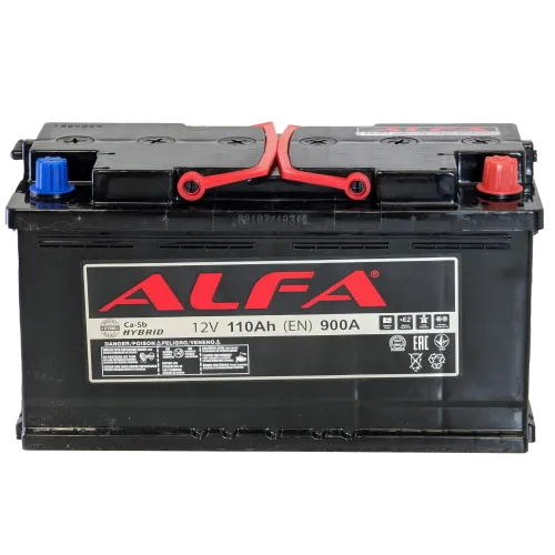 Аккумулятор ALFA Hybrid (110А/ч) 900A,R+