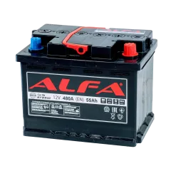 Аккумулятор ALFA Hybrid (55А/ч) 480A, R+