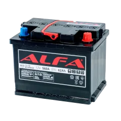 Аккумулятор ALFA Hybrid (62А/ч) 560A,R+