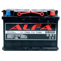 Аккумулятор ALFA Hybrid (75А/ч) 720A,R+