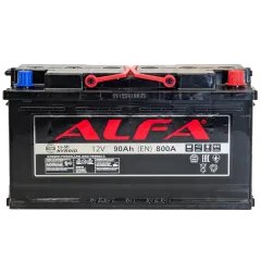 Аккумулятор ALFA Hybrid (90А/ч) 800A,R+
