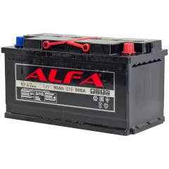 Аккумулятор ALFA Hybrid (90А/ч) 800A,R+