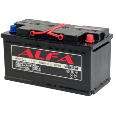 Аккумулятор ALFA Hybrid (90А/ч) 800A,R+