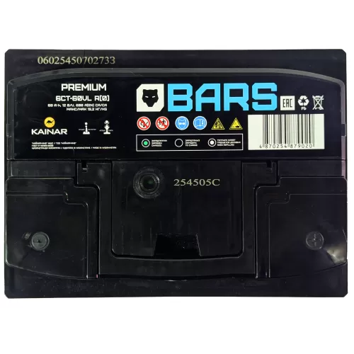 Аккумулятор BARS Premium 60 R+