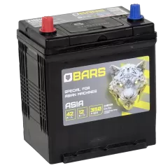 Аккумулятор BARS Asia 42 JL+ тонкие клеммы с бортом
