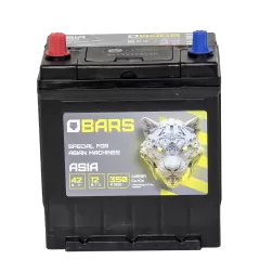 Аккумулятор BARS Asia 42 JL+ тонкие клеммы с бортом