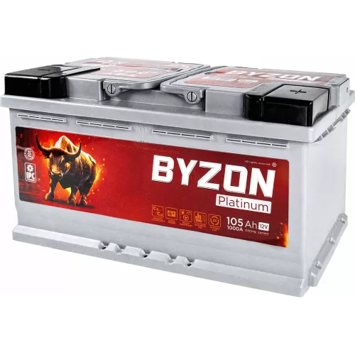 Аккумулятор BYZON Platinum (105 Ah) 1000 A, 12 V Обратная, R+