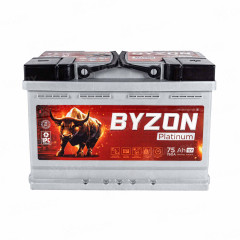 Аккумулятор BYZON Platinum (75 Ah) 760 A, 12 V Обратная, R+ L3 BYZ750P
