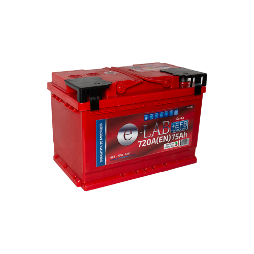 Аккумулятор E-LAB + EFB (75 Ah) L+