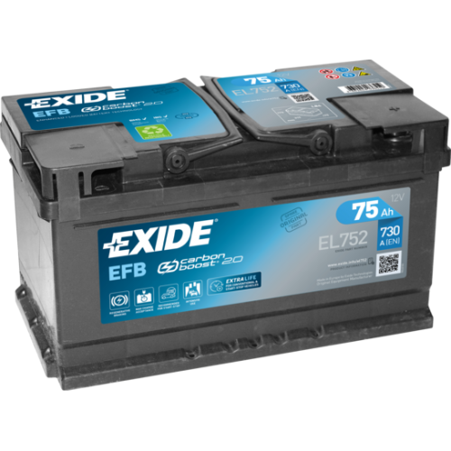 Аккумулятор EXIDE EFB EL752 (75 A/H), 730A R+