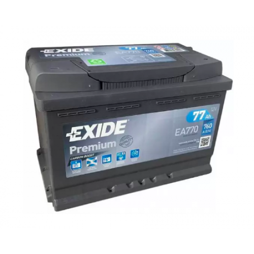 Аккумулятор EXIDE PREMIUM (77 Ah) 760 A, 12 V Обратная, R+ L3 EA770