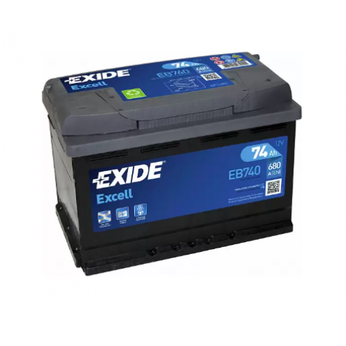 Аккумулятор EXIDE EXCELL EB740 (74 A/H), 680A R+