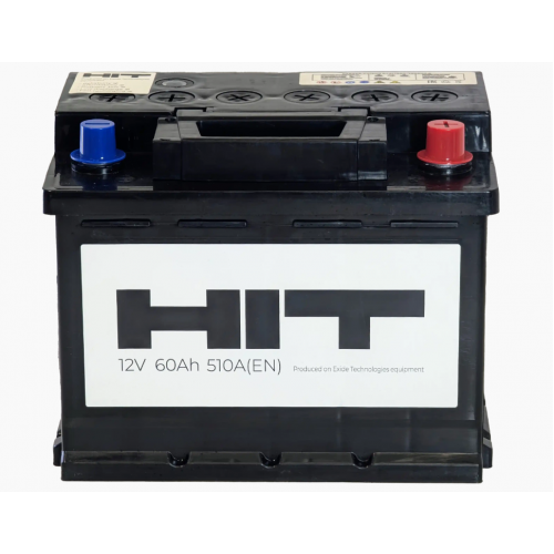 Аккумулятор HIT 12v, 60Ah, 510A, R+(0), L2, B13
