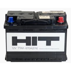 Аккумулятор HIT 12v, 77Ah, 670A, R+(0), L3, B13