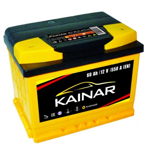 Аккумулятор Kainar (60 A/h), 550A R+ низкий