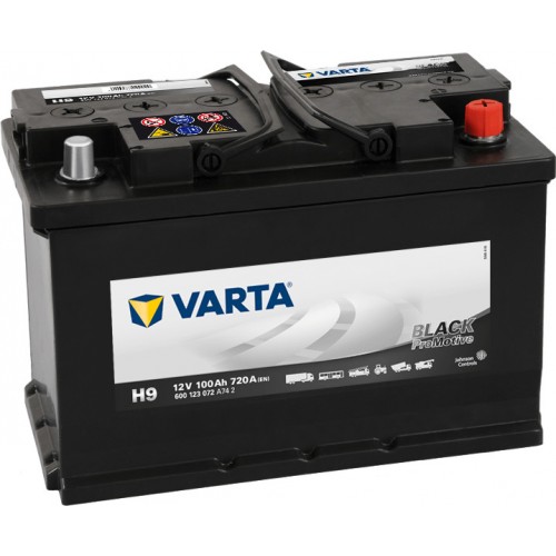 Аккумулятор Varta Promotive Black H9 (100 А/h), 720А R+ (600 123 072)