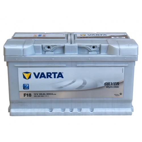 Аккумулятор VARTA Silver Dynamic F18 (85 А/h), 800А R+ (585 200 080) низкий